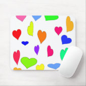 Tapis De Souris Coeurs colorés Mousepad (Avec souris)