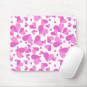Tapis De Souris Coeurs Confetti rose (Avec souris)