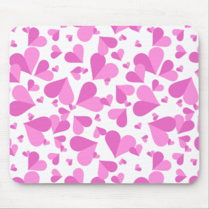 Tapis De Souris Coeurs Confetti rose