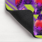 Tapis De Souris Coeurs d'AMOUR - ondes violet vert clair (Coin)