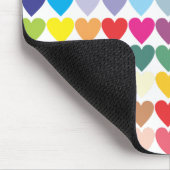 Tapis De Souris Coeurs d'arc-en-ciel (Coin)