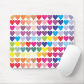 Tapis De Souris Coeurs d'arc-en-ciel (Avec souris)