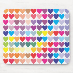Tapis De Souris Coeurs d'arc-en-ciel