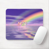 Tapis De Souris Coeurs d'arc-en-ciel (Avec souris)