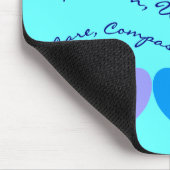 Tapis De Souris COEURS de BLEU d'assistant social (Coin)