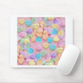 Tapis De Souris coeurs de bonbons valentines (Avec souris)