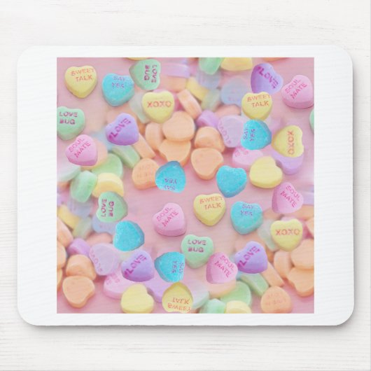 Tapis De Souris coeurs de bonbons valentines (Devant)