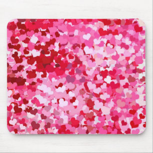 Tapis De Souris Cœurs de confettis roses