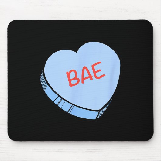 Tapis De Souris Cœurs de conversation de la Saint-Valentin «bae» (Devant)