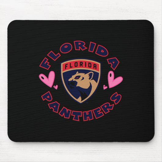 Tapis De Souris Cœurs de la Saint-Valentin des Panthers de la Flor (Devant)