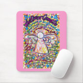 Tapis De Souris Coeurs de printemps Angel Mousepad (Avec souris)
