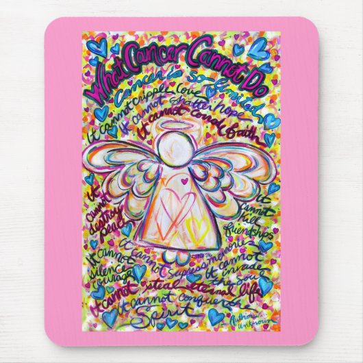 Tapis De Souris Coeurs de printemps Angel Mousepad (Devant)
