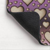 Tapis De Souris Coeurs de sable sur Arrière - plan violet (Coin)