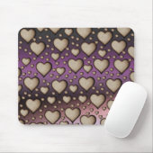 Tapis De Souris Coeurs de sable sur Arrière - plan violet (Avec souris)