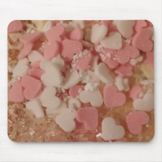 Tapis De Souris Coeurs de Saint-Valentin rose, Décoration de gâtea (Devant)