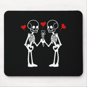 Tapis De Souris Cœurs de squelette Saint-Valentin Amoureux Couples