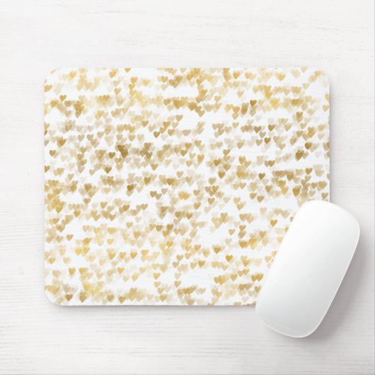 Tapis De Souris Coeurs d'or (Avec souris)