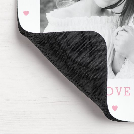 Tapis De Souris Coeurs doux COULEUR ÉDITABLE Photo personnalisée (Coin)
