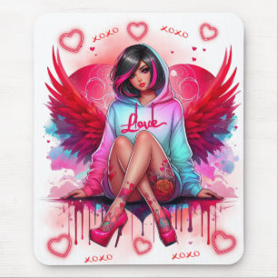 Tapis De Souris Coeurs et ailes : Street Angel