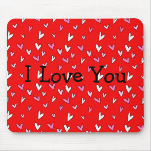 Tapis De Souris Coeurs Je T'Aime Mousepad