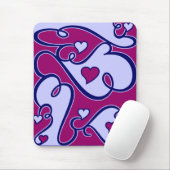 Tapis De Souris Coeurs lunaires mousepad (Avec souris)