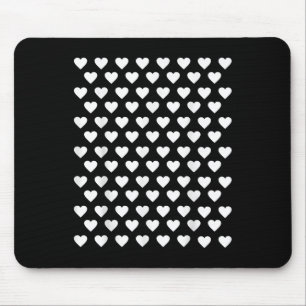 Tapis De Souris Coeurs minuscules blanc Polka Dot Motif mignon Val