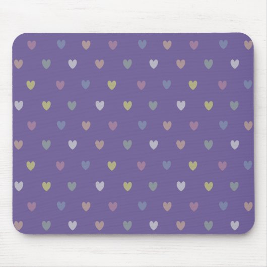 Tapis De Souris Coeurs minuscules polka sur violet violet Ultra vi (Devant)