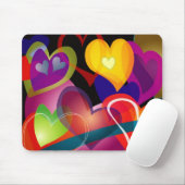 Tapis De Souris Coeurs Mousepad (Avec souris)