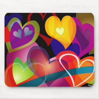 Tapis De Souris Coeurs Mousepad