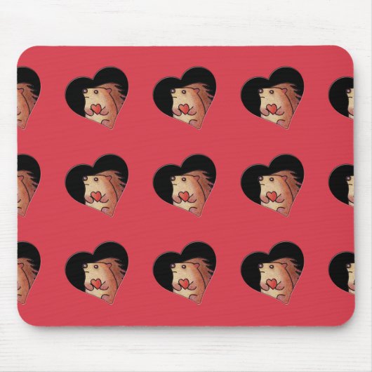 Tapis De Souris Coeurs Mousepad de hérisson (Devant)