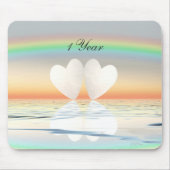 Tapis De Souris Coeurs papier du 1er anniversaire (Devant)