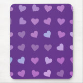 TAPIS DE SOURIS COEURS PASTEL PURPLE (Devant)