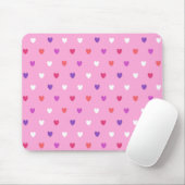 Tapis De Souris Coeurs polka rose (Avec souris)