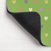 Tapis De Souris Coeurs Polka sur vert vert (Coin)