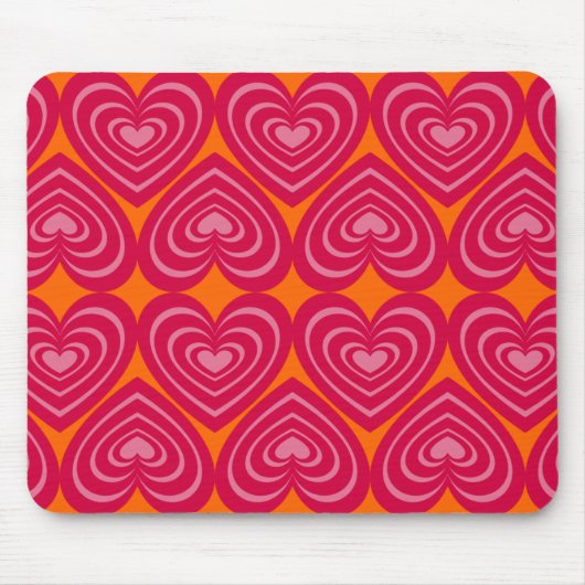 Tapis De Souris Coeurs rose (Devant)