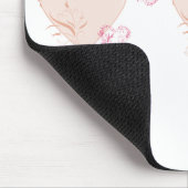 Tapis De Souris Coeurs rose et rose (Coin)