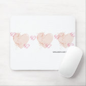 Tapis De Souris Coeurs rose et rose (Avec souris)