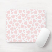 Tapis De Souris Coeurs rose pâle (Avec souris)