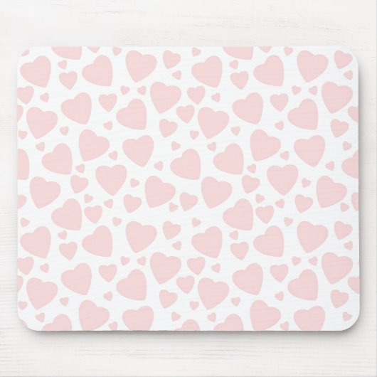 Tapis De Souris Coeurs rose pâle (Devant)