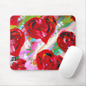 Tapis De Souris Coeurs roses (Avec souris)