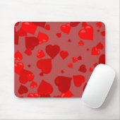 Tapis De Souris Coeurs rouges (Avec souris)