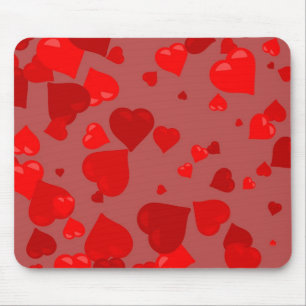 Tapis De Souris Coeurs rouges