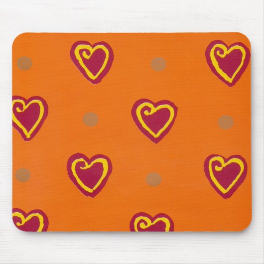 Tapis De Souris Coeurs rouges (Devant)