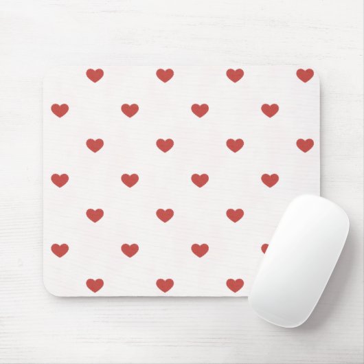 Tapis De Souris Cœurs Rouges (Avec souris)