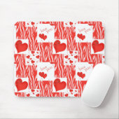 Tapis De Souris Coeurs rouges, amour. (Avec souris)