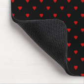 Tapis De Souris Coeurs rouges et noirs. Modèle (Coin)