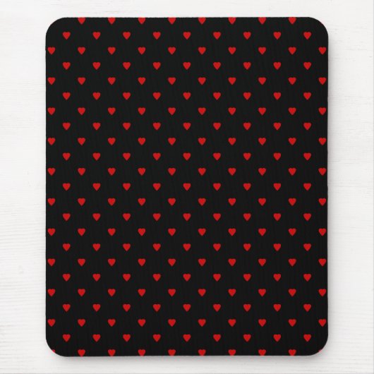 Tapis De Souris Coeurs rouges et noirs. Modèle (Devant)