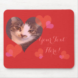 Tapis De Souris Coeurs rouges personnalisés Valentine