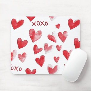 Tapis De Souris Cœurs Rouges XOXO