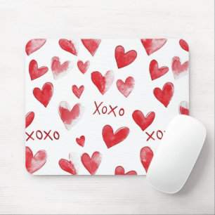 Tapis De Souris Coeurs rouges XOXO Love